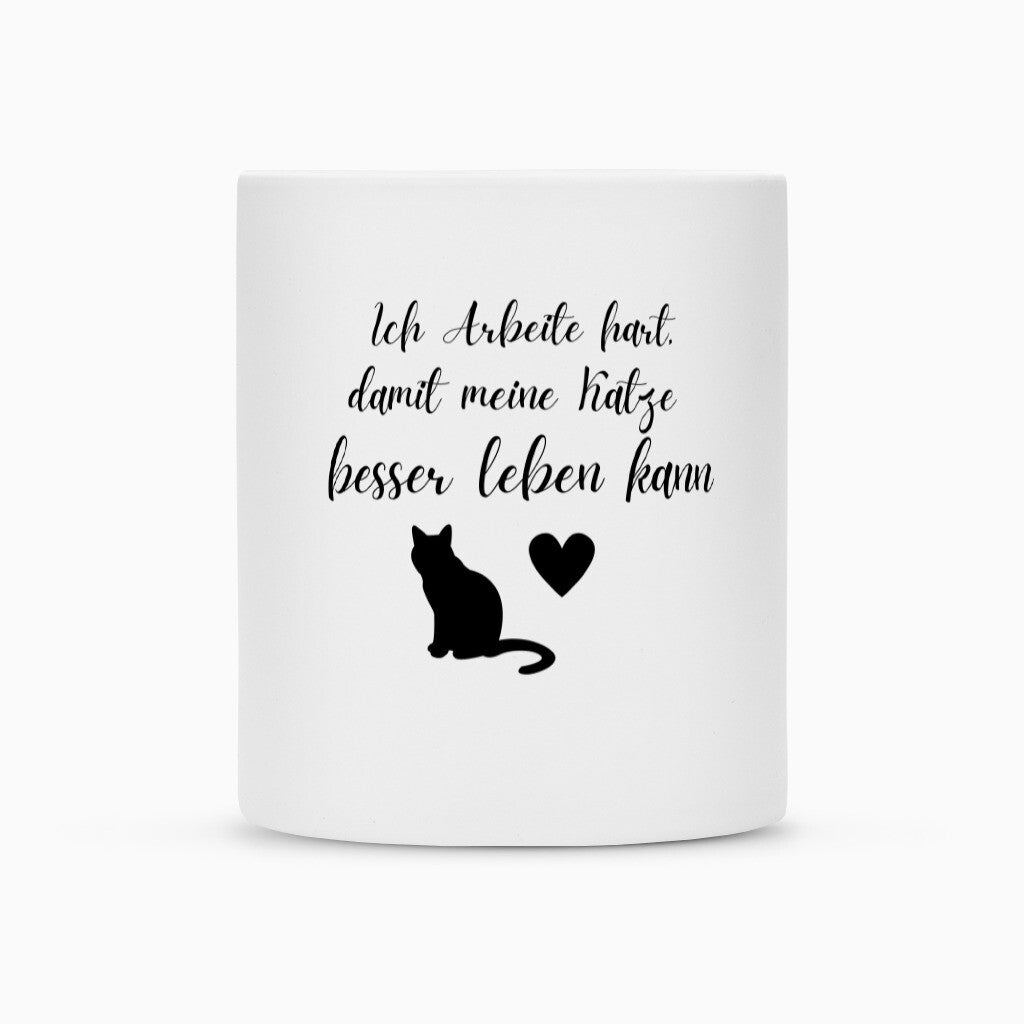 Hart arbeiten Tasse, für alle Katzenfans, die arbeiten um Ihre Katze zu verwöhnen, Lustiges Geschenk
