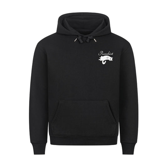 Hoodie mit Schriftzug Schnurrmeister – Geschenk für Katzenfreunde, schwarz