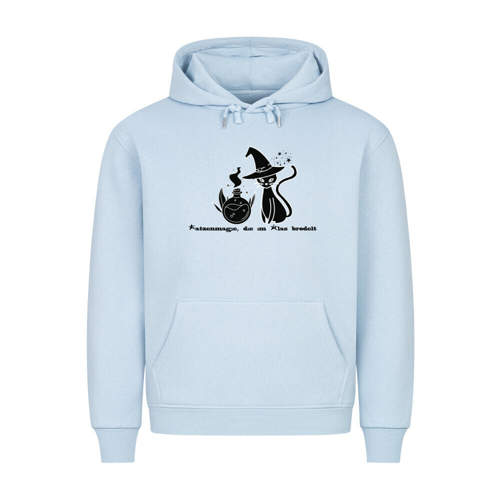 cKatzen Magie Hoodie, blau, lustiges Motiv und Spruch