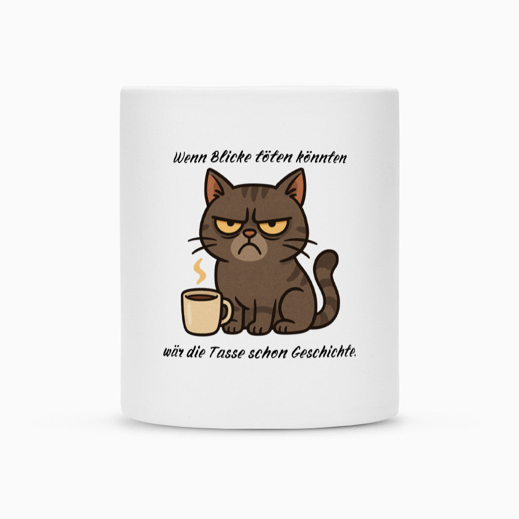 Die Morgenmuffel  Katzen Tasse, perfektes Geschenk für alle Nachtschwärmer, Katzentasse