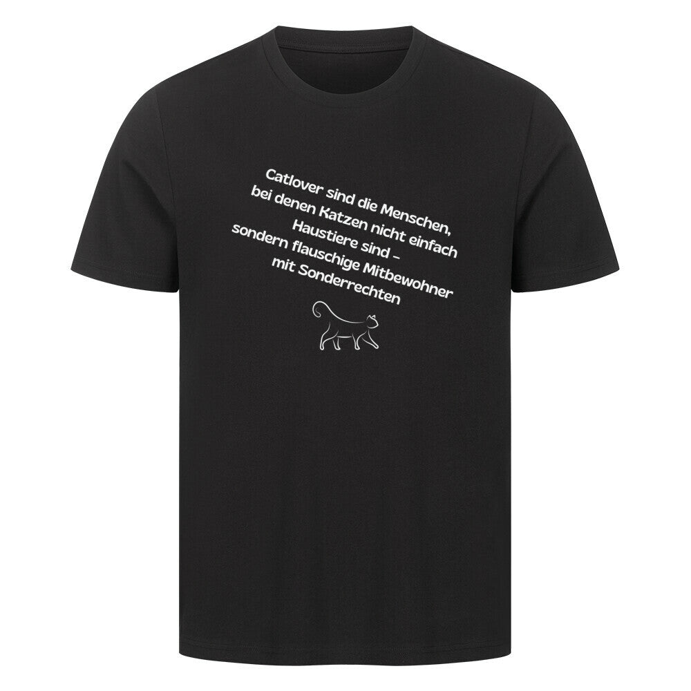 Calover T-Shirt in schwarz,  mit Spruch und Katzenmotiv, Katzendesign, Lustiger Katzenspruch