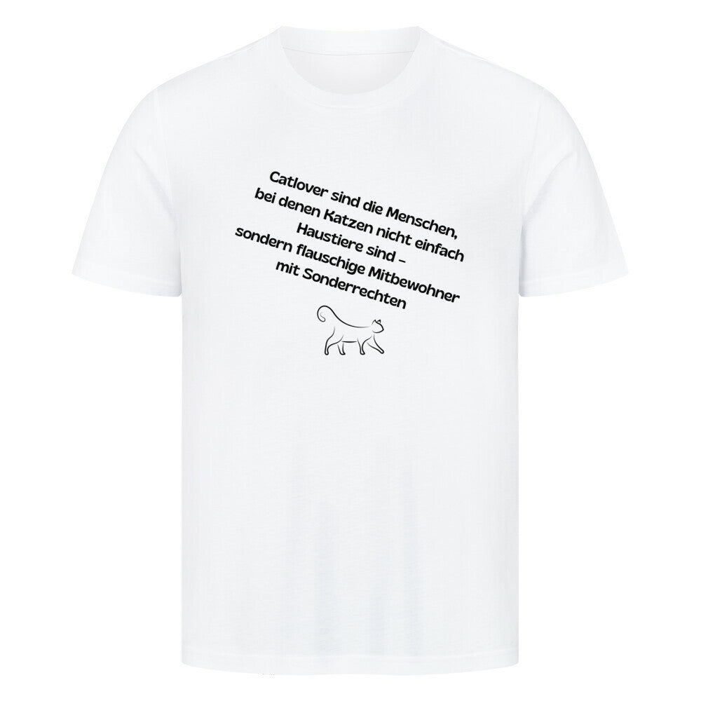 Calover T-Shirt in weiß,  mit Spruch und Katzenmotiv, Katzendesign, Lustiger Katzenspruch