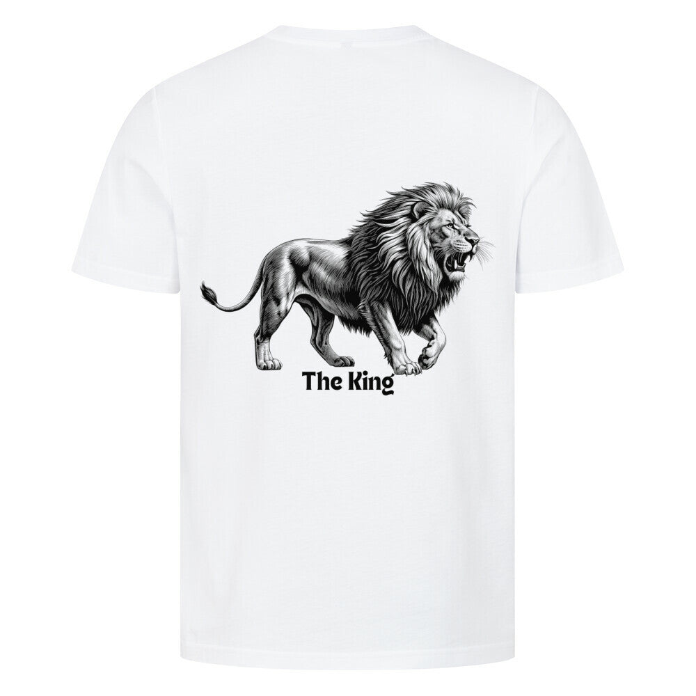 The King T-shirt in weiß, mit einem Löwen, für alle wilden Katzenfans
