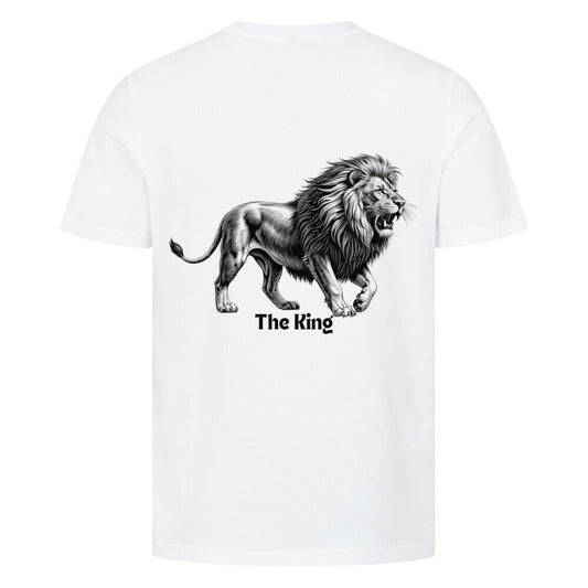 The King T-shirt in weiß, mit einem Löwen, für alle wilden Katzenfans