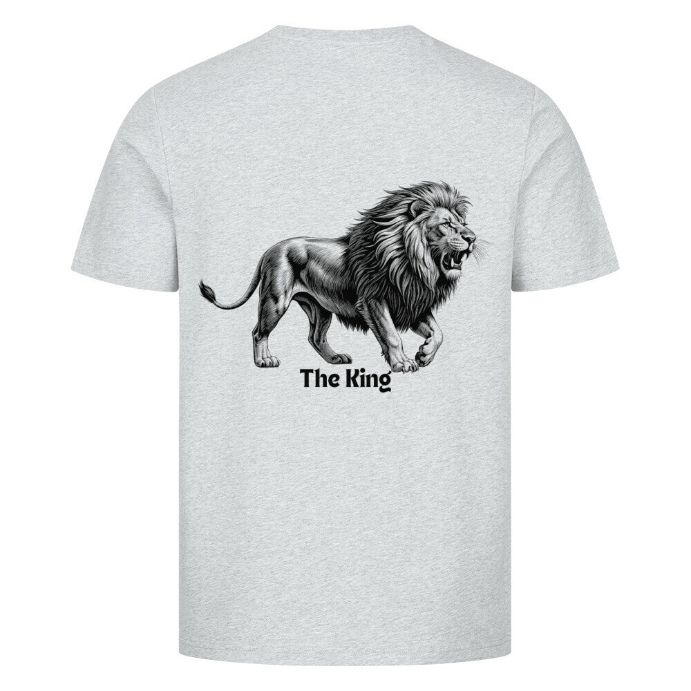 The King T-shirt in grau, mit einem Löwen, für alle wilden Katzenfans