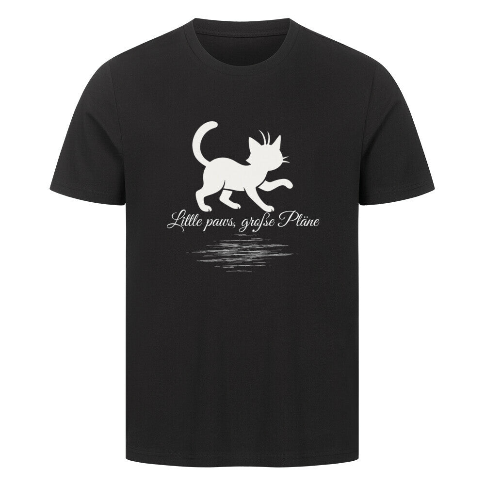 T-Shirt mit Katzenmotiv und Spruch in Schwarz, für Katzen-Fans, ideal als Geschenk