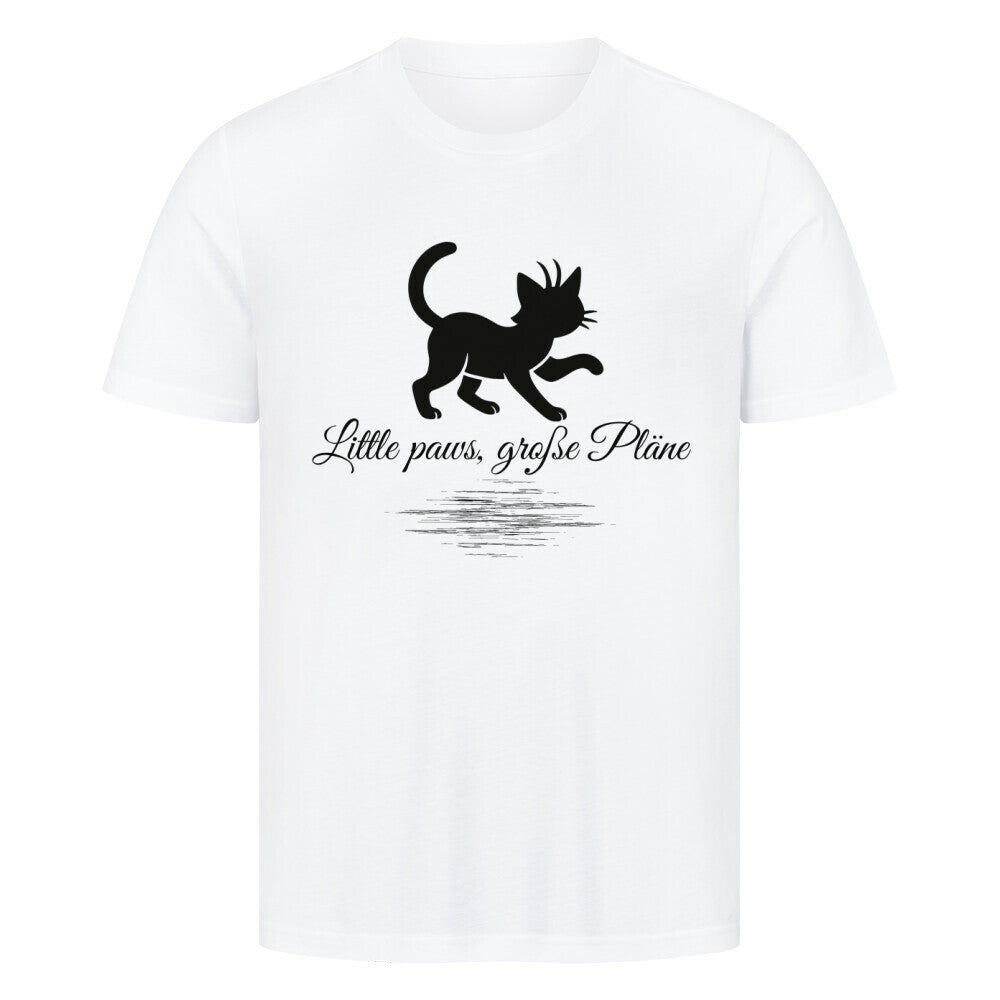 T-Shirt mit Katzenmotiv und Spruch in weiß, für Katzen-Fans, ideal als Geschenk