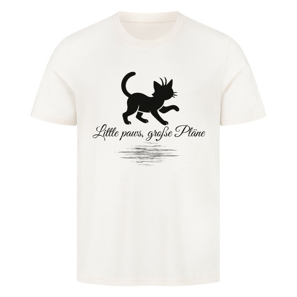 T-Shirt mit Katzenmotiv und Spruch in Beige, für Katzen-Fans, ideal als Geschenk