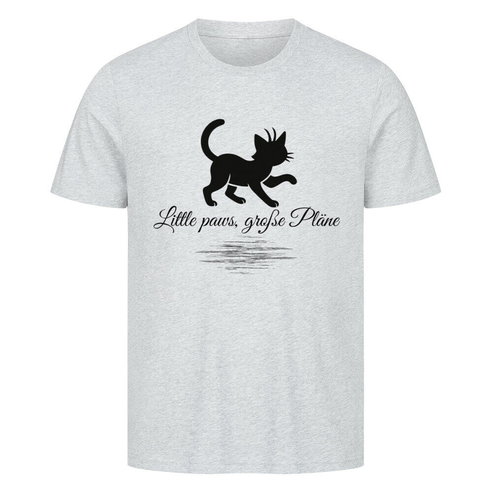 T-Shirt mit Katzenmotiv und Spruch in grau, für Katzen-Fans, ideal als Geschenk