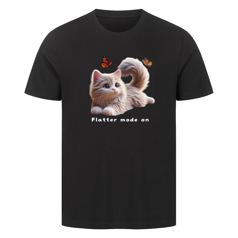 süßes Katzenmotiv, schwarzes T-shirt, für Katzenfans