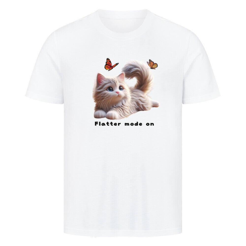 süßes Katzenmotiv, weißes  T-shirt, für Katzenfans