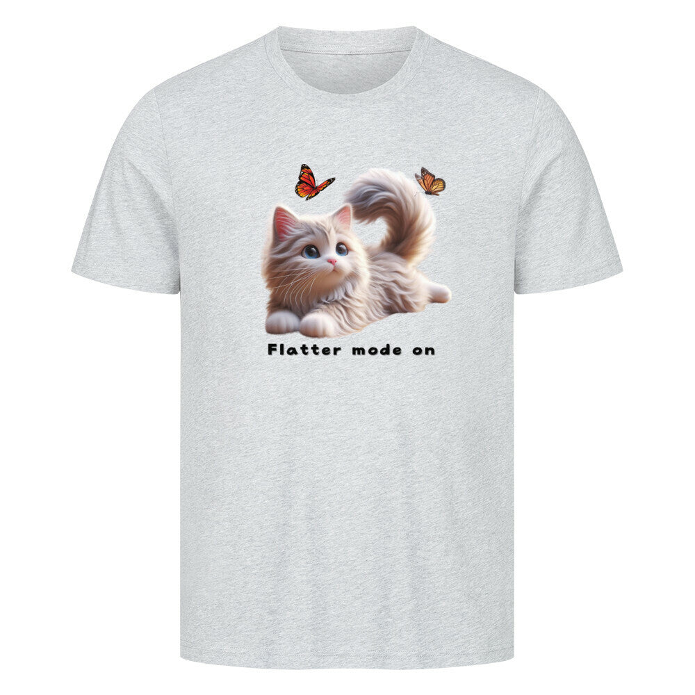 süßes Katzenmotiv, graues T-shirt, für Katzenfans