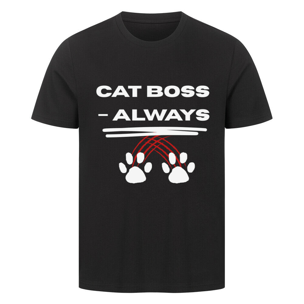 Schwarzes T-Shirt, Cat Boss design, von purrshirt, für Katzenliebhaber