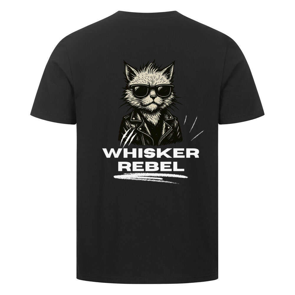 T-Shirt mit rebellischer Katze – freches Motiv im Streetstyle, schwarz
