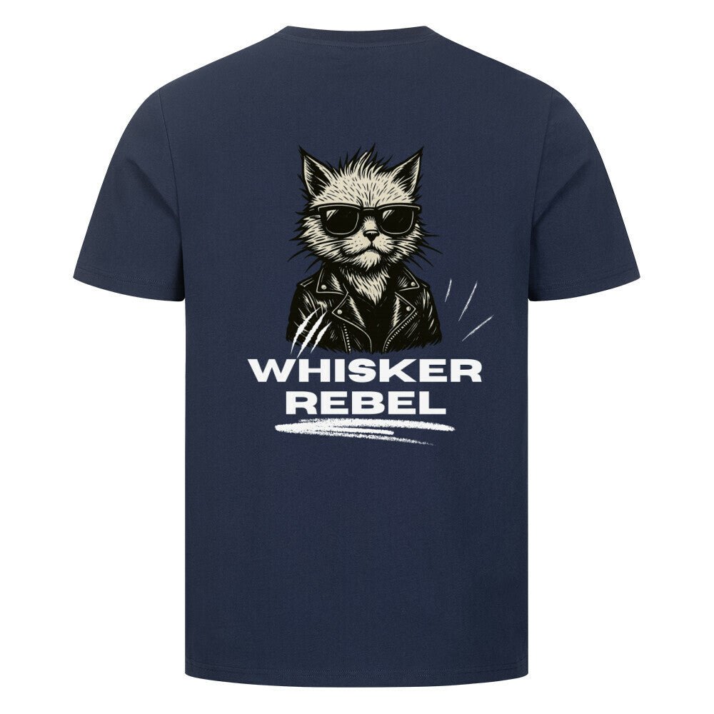 T-Shirt mit rebellischer Katze – freches Motiv im Streetstyle, blau