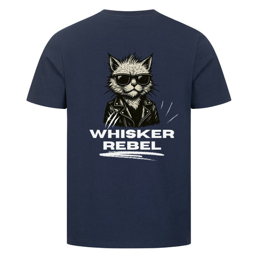 T-Shirt mit rebellischer Katze – freches Motiv im Streetstyle, blau